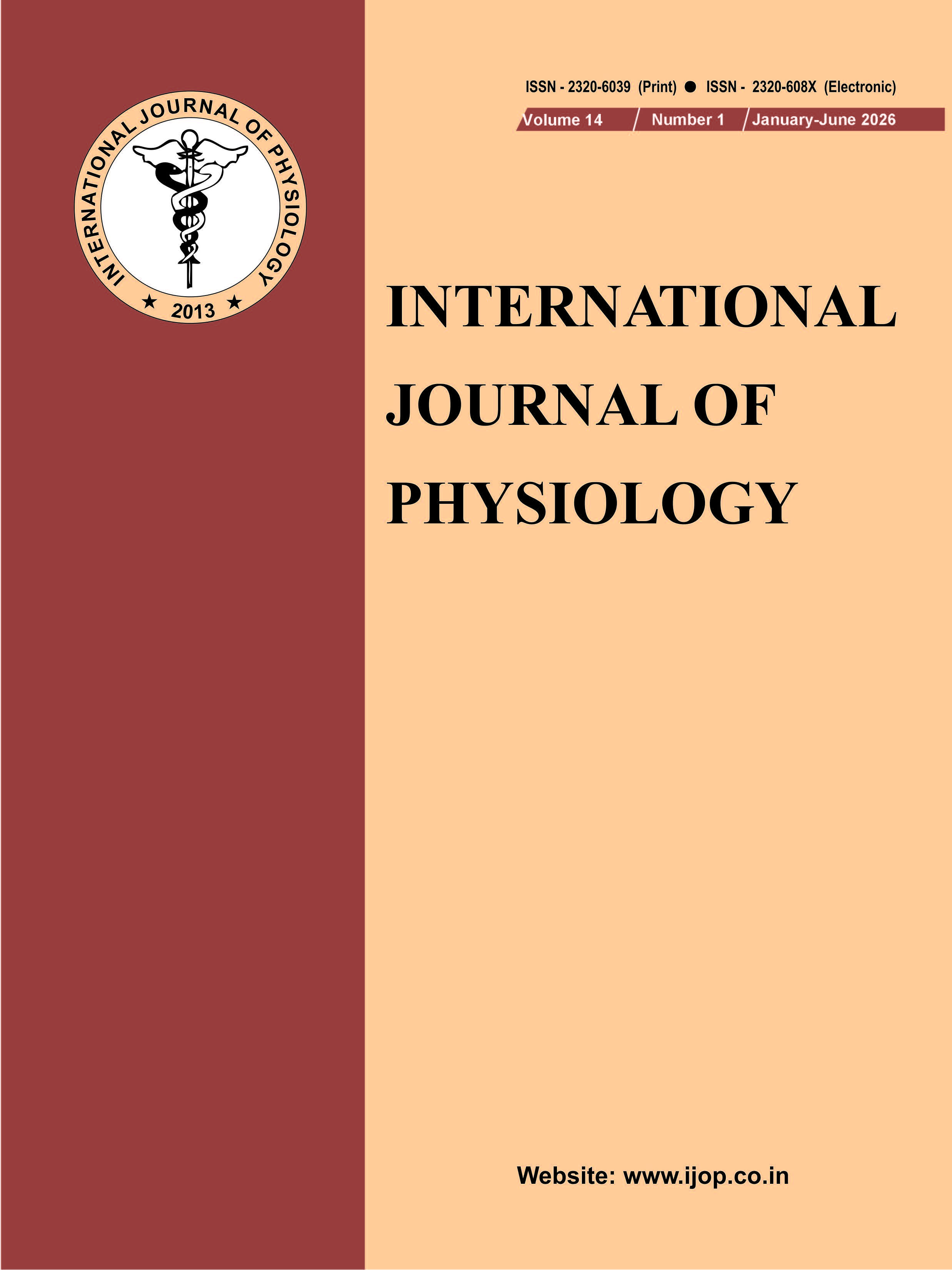 					View Vol. 14 No. 1 (2026): International Journal of Physiology
				